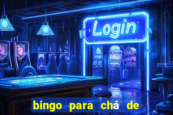 bingo para chá de bebê para imprimir grátis