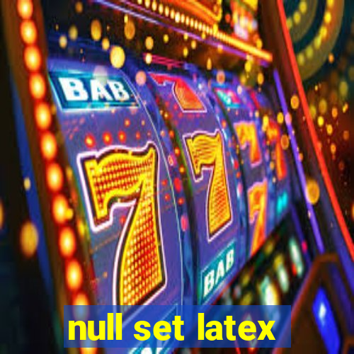 null set latex