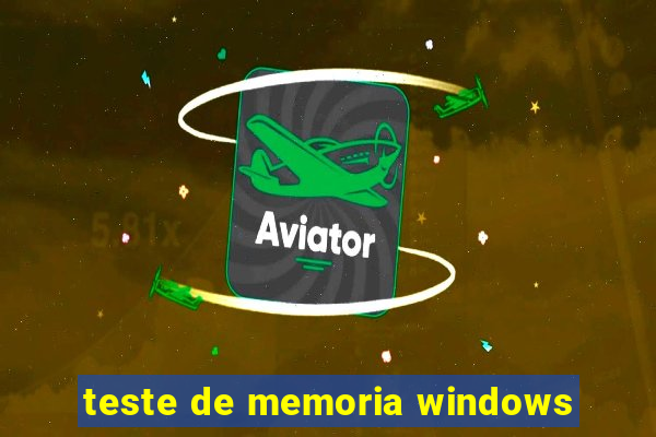 teste de memoria windows